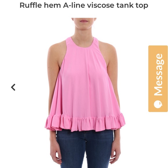 BNWT MSGM Ruffle Hem Tank Top - Picture 8 of 9